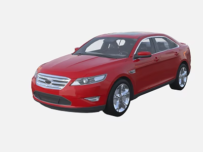 Modern Red Sedan Featuring Stylish Exterior Design And Sleek Body Structure 3d model