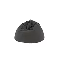 Black Leather Bean Bag Chair Set Of Three Stylish Comfortable Modern Design