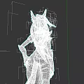 Fantasy Horned Armored Woman 3D Model With Intricate Warrior Design Figure