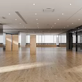 Spacious Bright Fitness Studio With Wooden Flooring And Large Windows