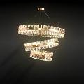 Modern Crystal Chandelier Designs With Layered Structure And Hanging Decor Elements 3d model