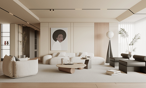 modern living room home living room 3d model