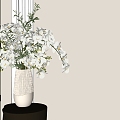 Modern Floriculture Artificial Flower Retro Flower Wedding Flower Flower Orchid Dining Table Vase Decoration Sales Office Hotel Floriculture 3d model