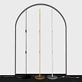 Slender Light Colored Floor Lamps in Gray Arch Frame with Modern Design