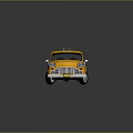 Classic Yellow Vintage Taxi with Retro Design and Reflective Surface