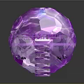 Magical Cartoon Scene With Purple Circular Arch Glass Stairs And Decorative Structures