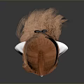 Game Movie Character White Mannequin Head With Long Orange Braided Hair Design