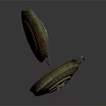 Pair Of Rusty Metal Sub Field Grenades With Round Body And Fuse Mechanism