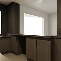 Modern Black Kitchen Interior With Cabinet Lighting And Floral Backsplash