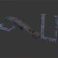 Industrial Steel Structure Equipment With Rustic Metal Brackets And Pipes