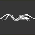 Reflective Transparent Crystal Spider Sculpture With Geometric Design On Dark Background