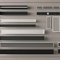 Various Air Conditioner Vents Featuring Different Designs Grille Linear And Black White Styles