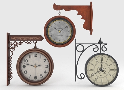 wall clock pendant clock 3d model