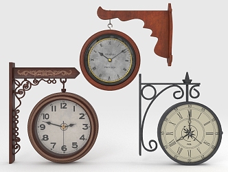 wall clock pendant clock 3d model