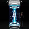 Exhibition hall exhibition display platform holographic display projection virtual commentator AI digital human multimedia interactive exhibition 3d model