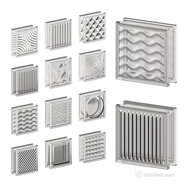 Collection Of Decorative Wall Panels With Diverse Textures And Patterns 3d model