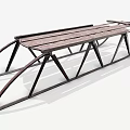 Wooden Slatted Metal Frame Sled Sports Equipment For Outdoor Winter Activities