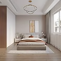 Modern Living And Dining Room With Wooden Accent Wall Large Screen TV White Armchair Open Kitchen And Dining Table