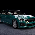 Modern Green Station Wagon With Shiny Exterior And Silver Alloy Wheels