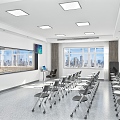 Modern Classroom Recording and Broadcasting Classroom 3d model