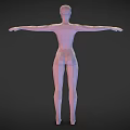 Minimalist Low Poly Human Character 3D Model Design With Geometric Facets
