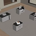 Modern bedside table 3d model