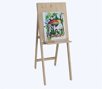 Modern easel children's easel toy 3d model