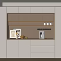 Modern Cream Sideboard Log Sideboard 3d model