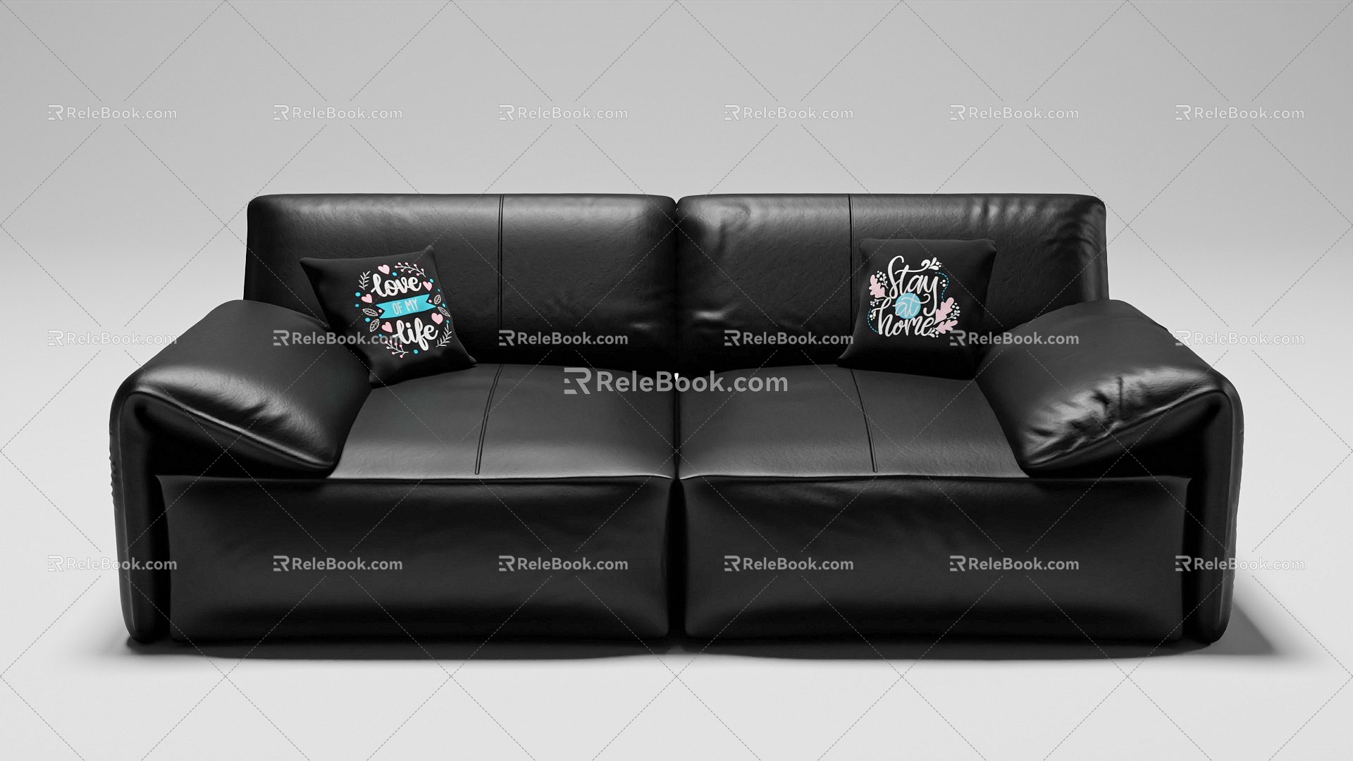 Modern double sofa 3d model