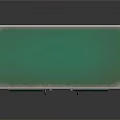 Green Double Door Storage Cabinet With Metal Frame And Reflective Surface