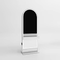 Modern Textured Brown Frame Mirror With Black Panel And White Reflective Surface
