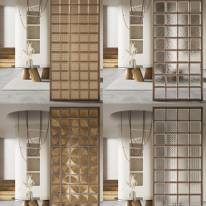 Silent glass partition 3d model