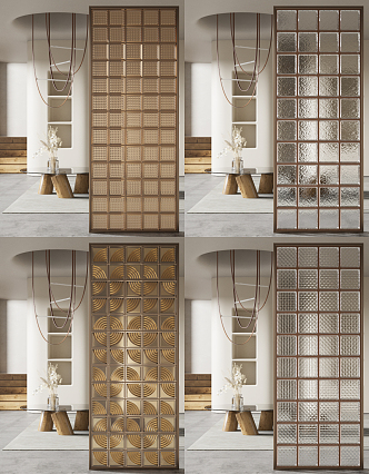 Silent glass partition 3d model