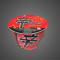 Shin Ramyun Instant Cup Noodles With Red And Black Packaging Design