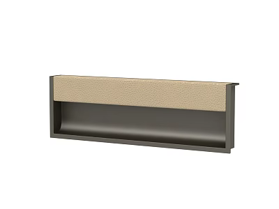 Modern Cabinet Handle With Metal Frame And Beige Textured Fabric Accent Design 3d model