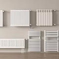 Various White Radiators with Wall Mounted and Floor Standing Designs for Home Heating