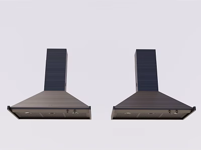 Modern Stainless Steel Range Hoods As Efficient Kitchen Appliances For Home Use 3d model