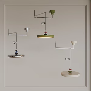 French Middle Skeet Restaurant Rocker Chandelier 3d model