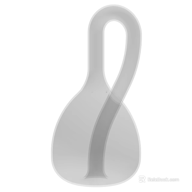 Elegant Modern Abstract Decorative Ornament Set with Minimalist Lines for Home Interior 3d model 
