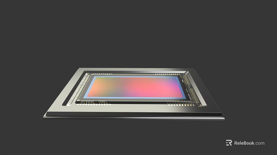 High Performance Mobile Phone Digital Chip With Advanced Circuitry And Colorful Core Design 3d model 