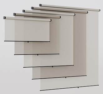 Modern roller blinds Office roller blinds 3d model