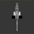 Turret Machine Gun Heavy Machine Gun Turret Sci-fi Tower Defense Game Tower Defense Sci-fi Turret Game Turret 3d model