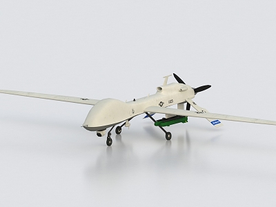 modern unmanned attack aircraft 3d model