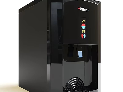 Black Kofrich Kitchen Water Dispenser With Control Panel And Colored Function Buttons 3d model