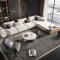 Modern Sofa Coffee Table Combination Sofa Coffee Table 3d model