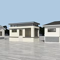 Modern Guard Booths With White Walls Gray Roof Windows And Doors