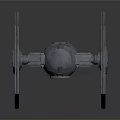 Detailed TIE Fighter Spacecraft Model For Cosmic Exploration And Interstellar Travel