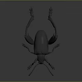 Black Insect Metal Sculpture With Detailed Artistic Design And Lifelike Features