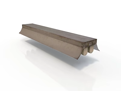 Industrial Metal Long Strip Equipment With Structural Support And Connection Parts 3d model