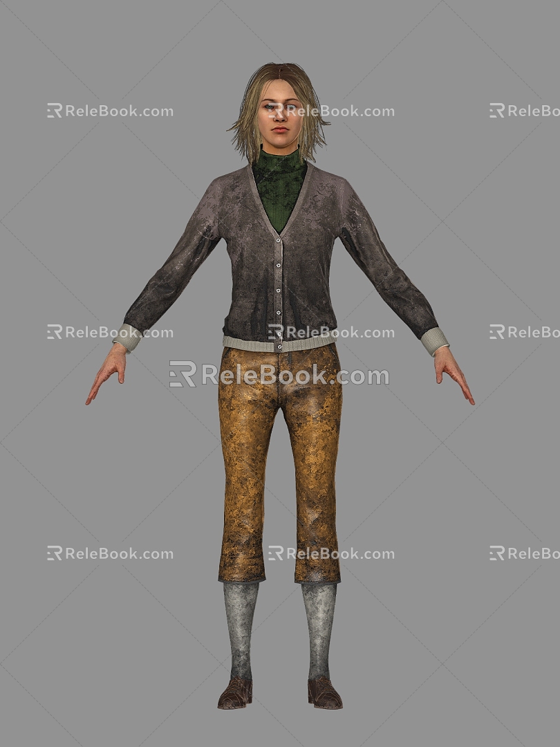 Realistic middle-aged woman woman woman woman girl woman beauty middle-aged woman woman mother foreigner pants clothes 3d model